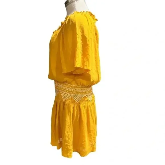 Madewell Embroidered Cinched Waist Boho Smoked
Mini Dress Size 8 - Picture 5 of 14